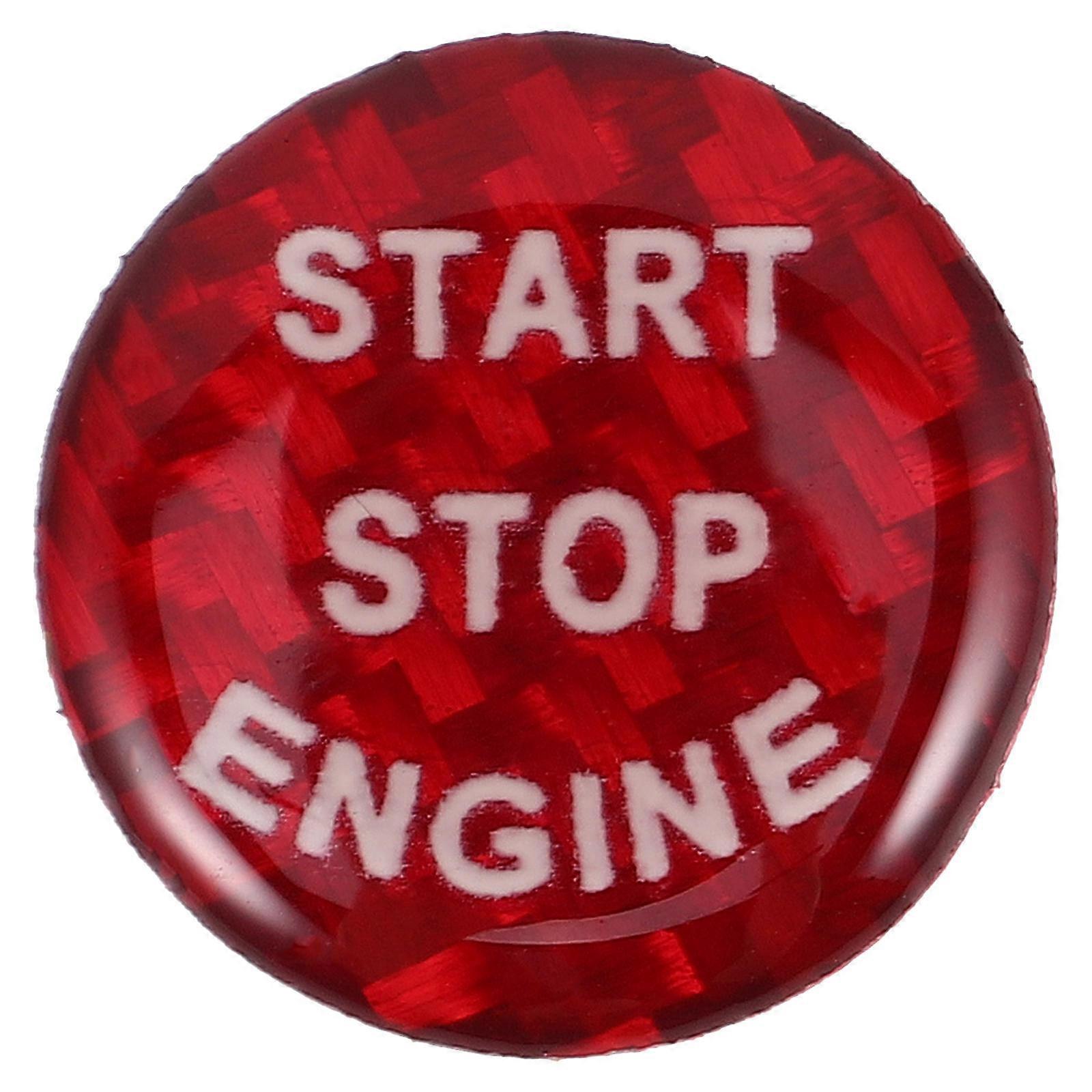 Car Push Start Button Cover Sticker for Automotive Ignition Switch 21Mm Plastic