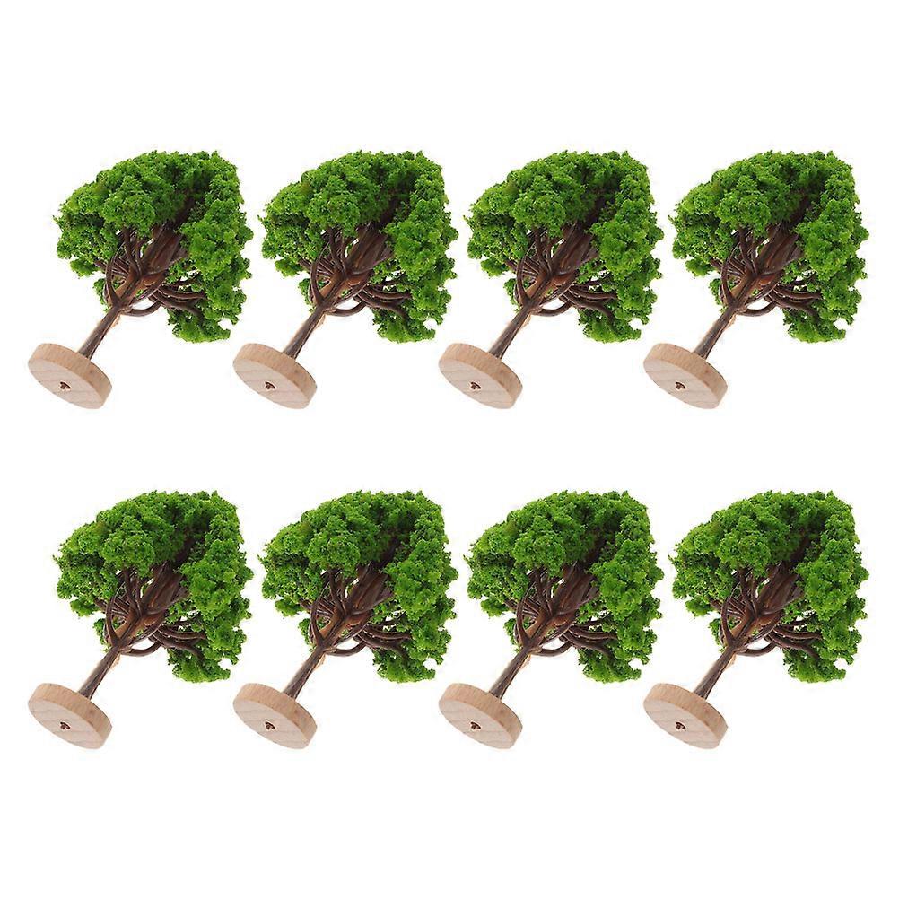 Miniature Scene Trees 4.5Cm For Sand Table Decorations Green Landscaping 8Pcs Versatile Use Model Building