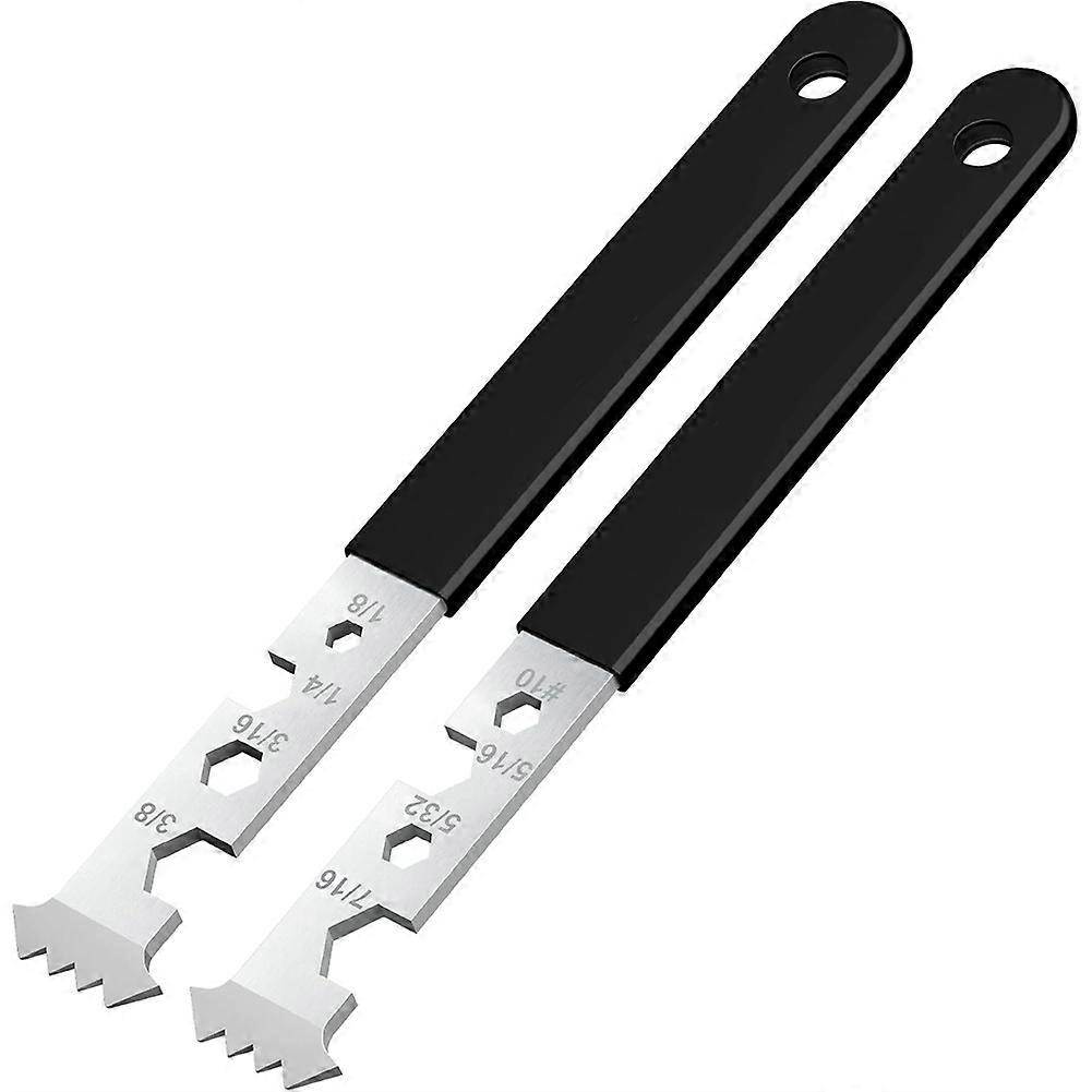 2-in-1 Paver Removal Tool with Hex Wrench, 2Pcs Set Paver Puller Tool with Double Joint Scrapers, Micro-Tooth Groove