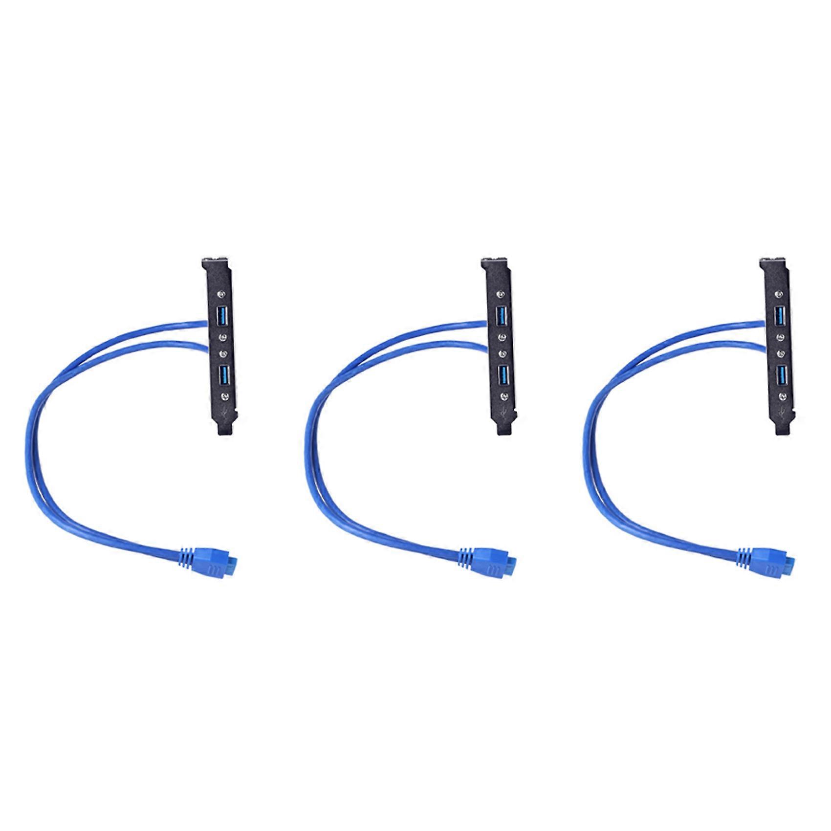 3X 20-Pin to USB 3.0 Dual Port Cable Header, Extend Your USB 3.0 Port on Motherboard to Computer Case Bezel