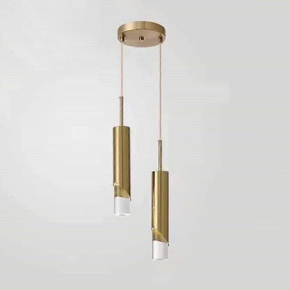 Modern LED Pendant Light, Nordic Tube Ceiling Lamp with Adjustable Height, 3 Modes, 6000K 2Light