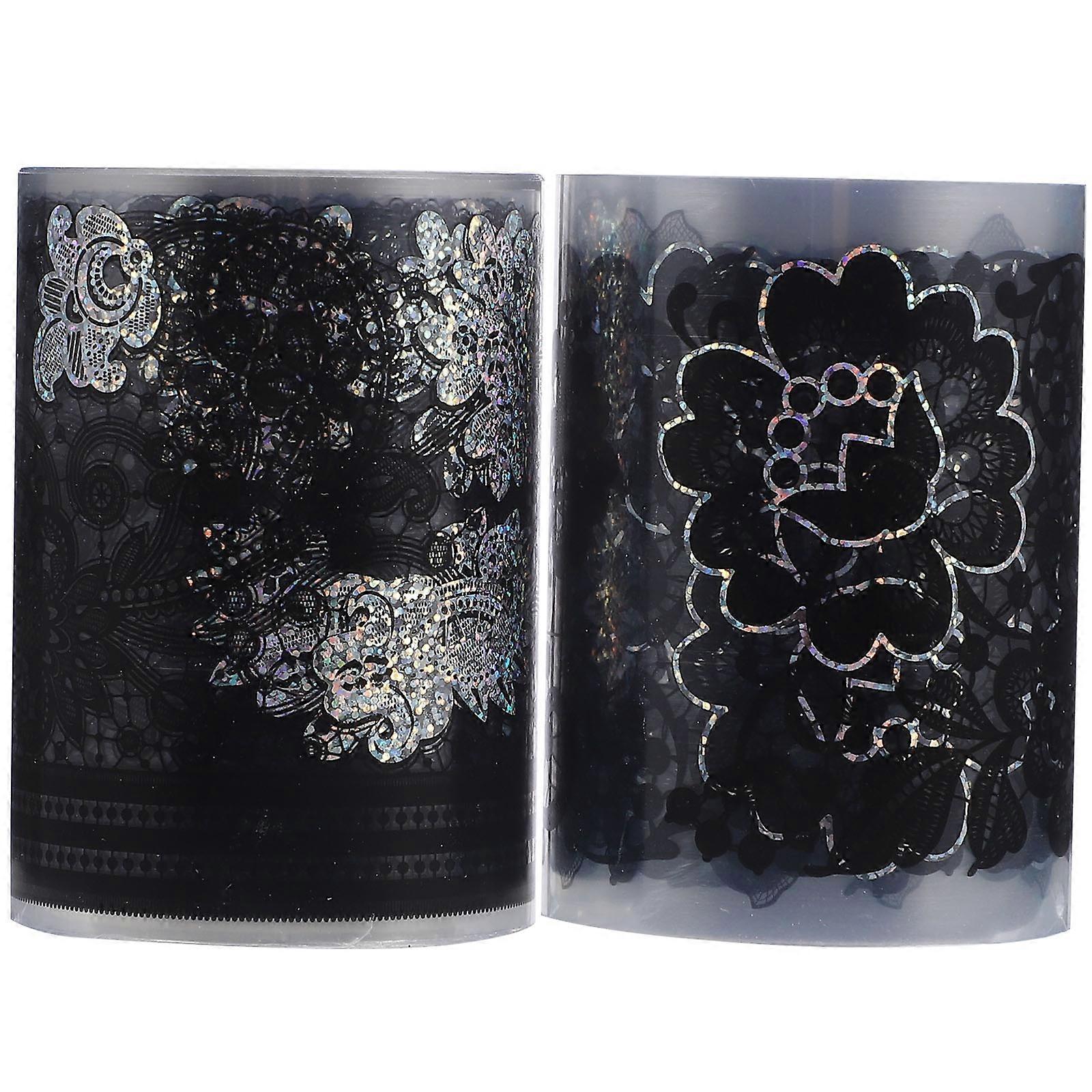 2 Rolls of DIY Plastic Tapes Decorative Scrapbook Tapes Multi-function Adhesive Tapes