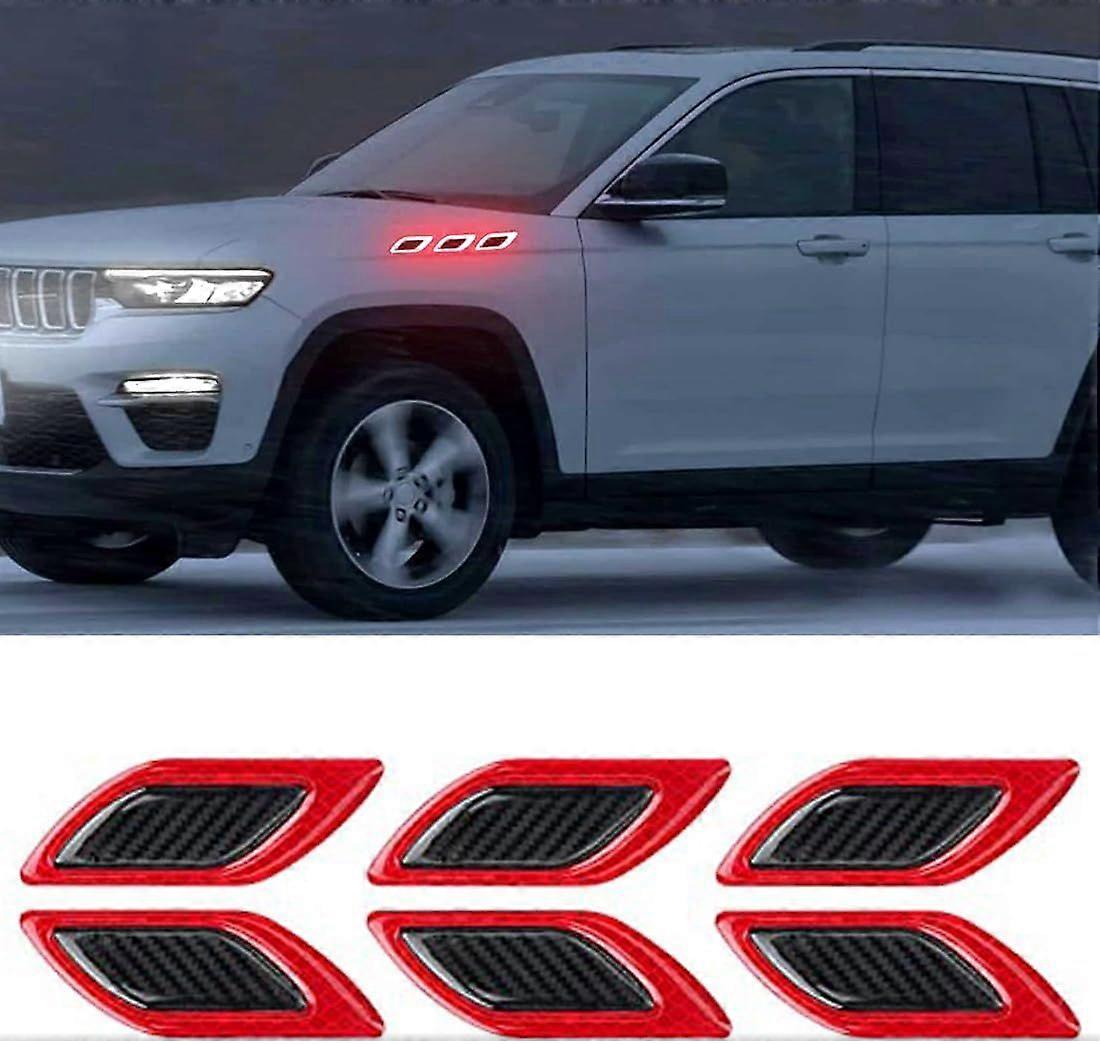 6 PCS Autocollant 3D with high visibility, Autocollant with high visibility for the vehicle, Autocollants with high intensity for the visibility of th
