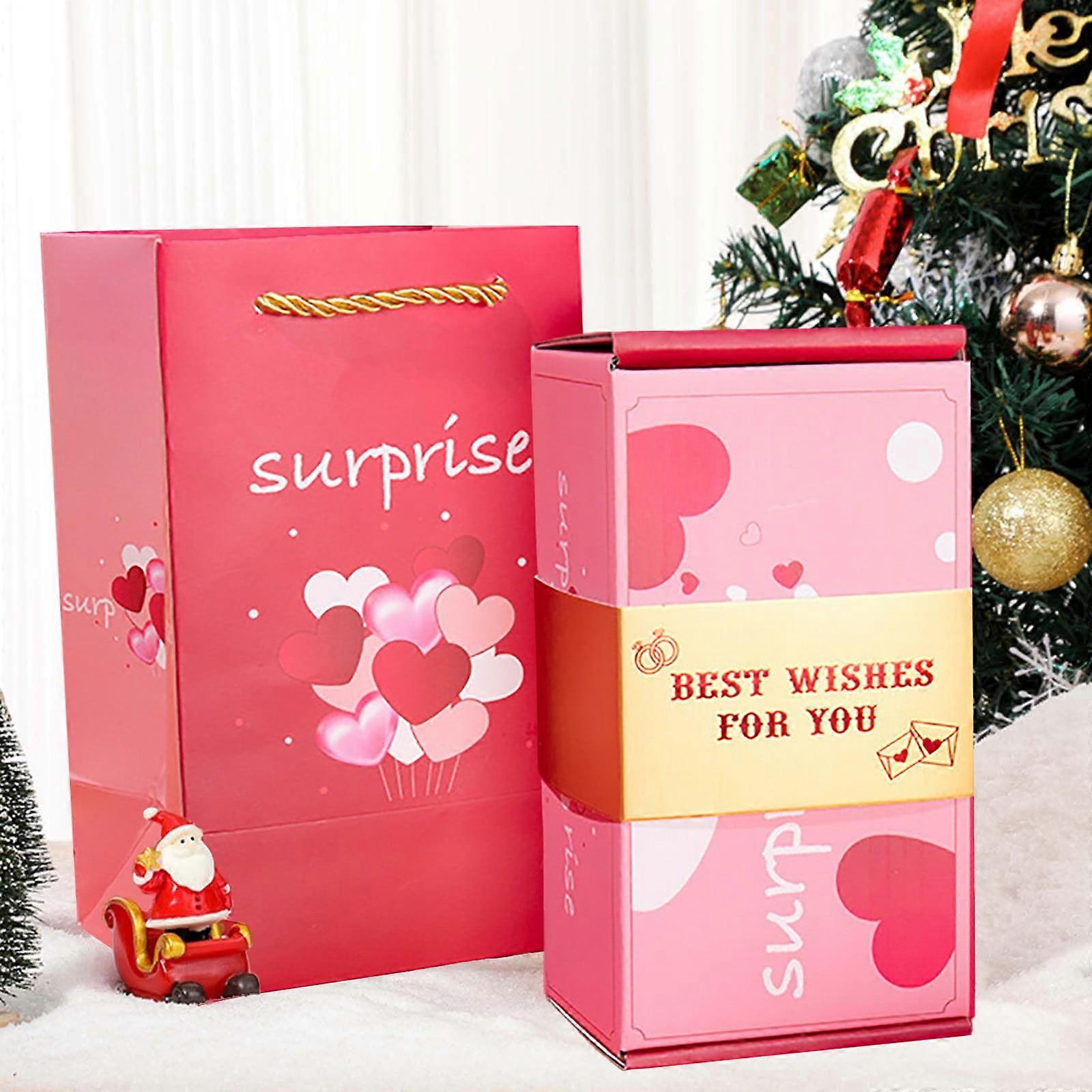 2 Box Gift Box Creating The Most Surprising Gift Creativity Folding Bouncing Red Envelope Gift Box Creative Up Explosion Gift Boxes