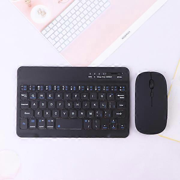 Wireless Keyboard Tablet Computer Bluetooth Keyboard Mouse Set Black