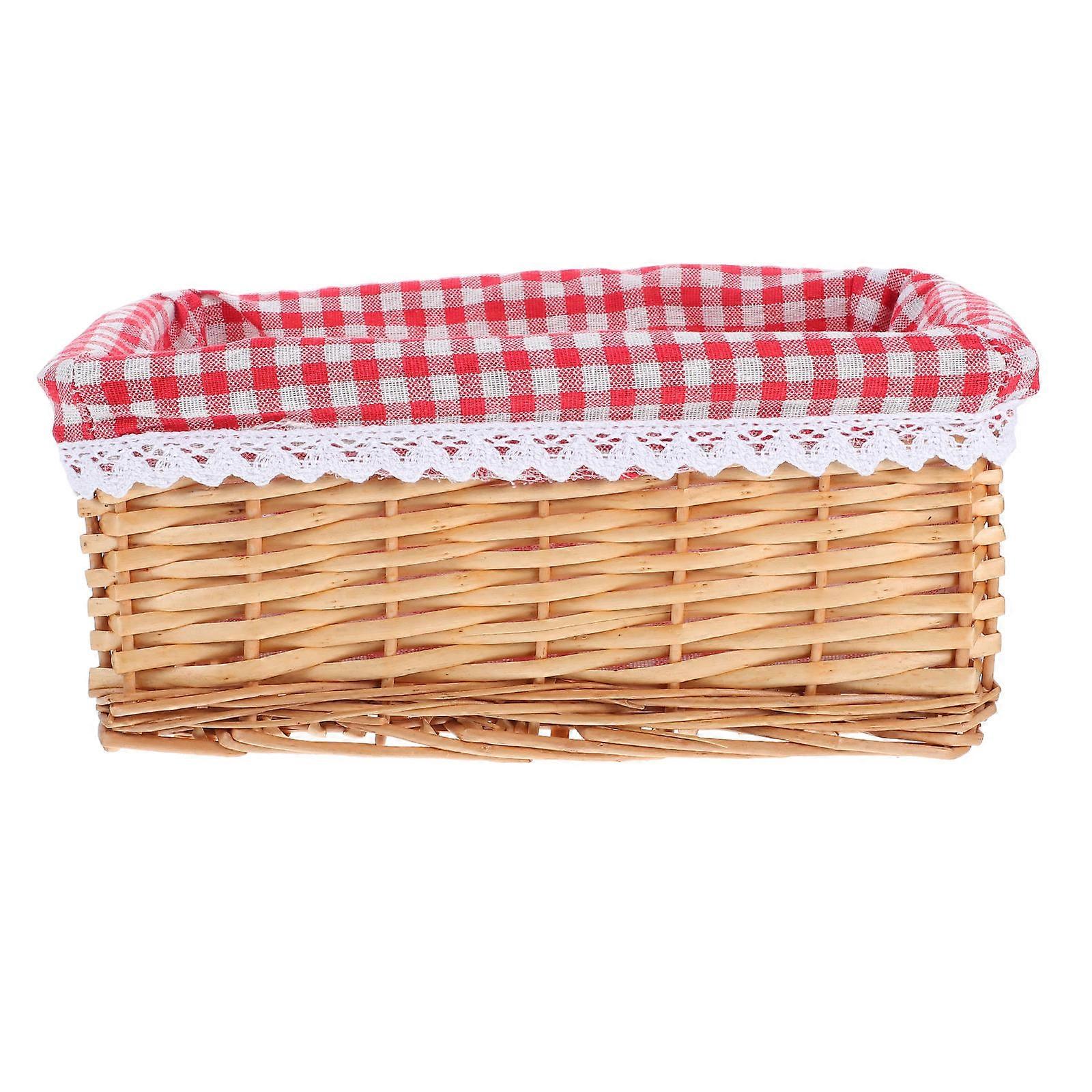 Wicker Storage Basket for Shelves Decorative Multi Use 1 Piece