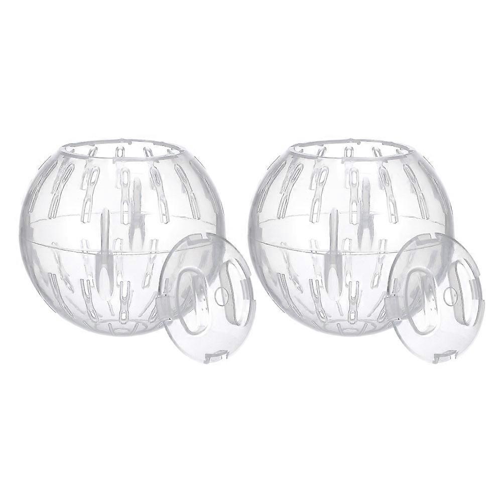 Plastic Hamster Exercise Ball for Running 2Pcs Transparent Mini Toy