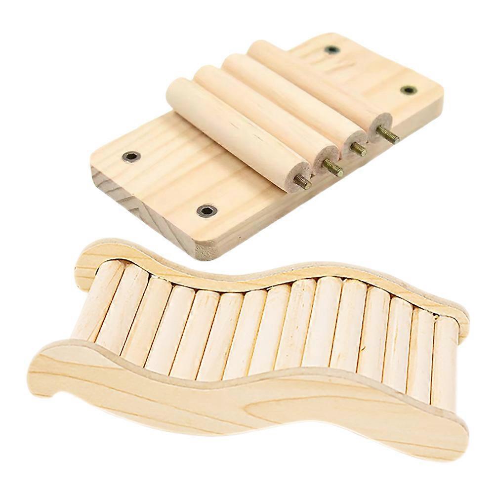 Wooden Hamster Ladder for Activity 1Set with Platform and Ramp