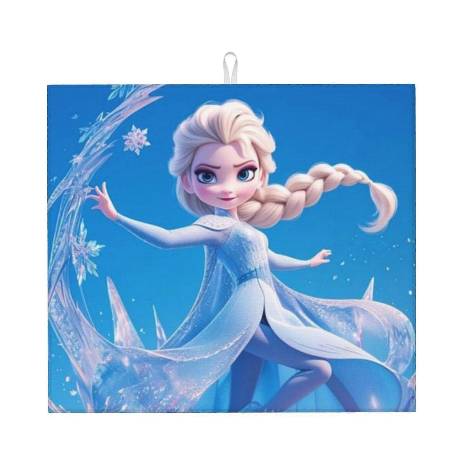 Torkmatta för fryst disk för köksbänk, diskmatta i mikrofiber, snabbabsorberande avrinning