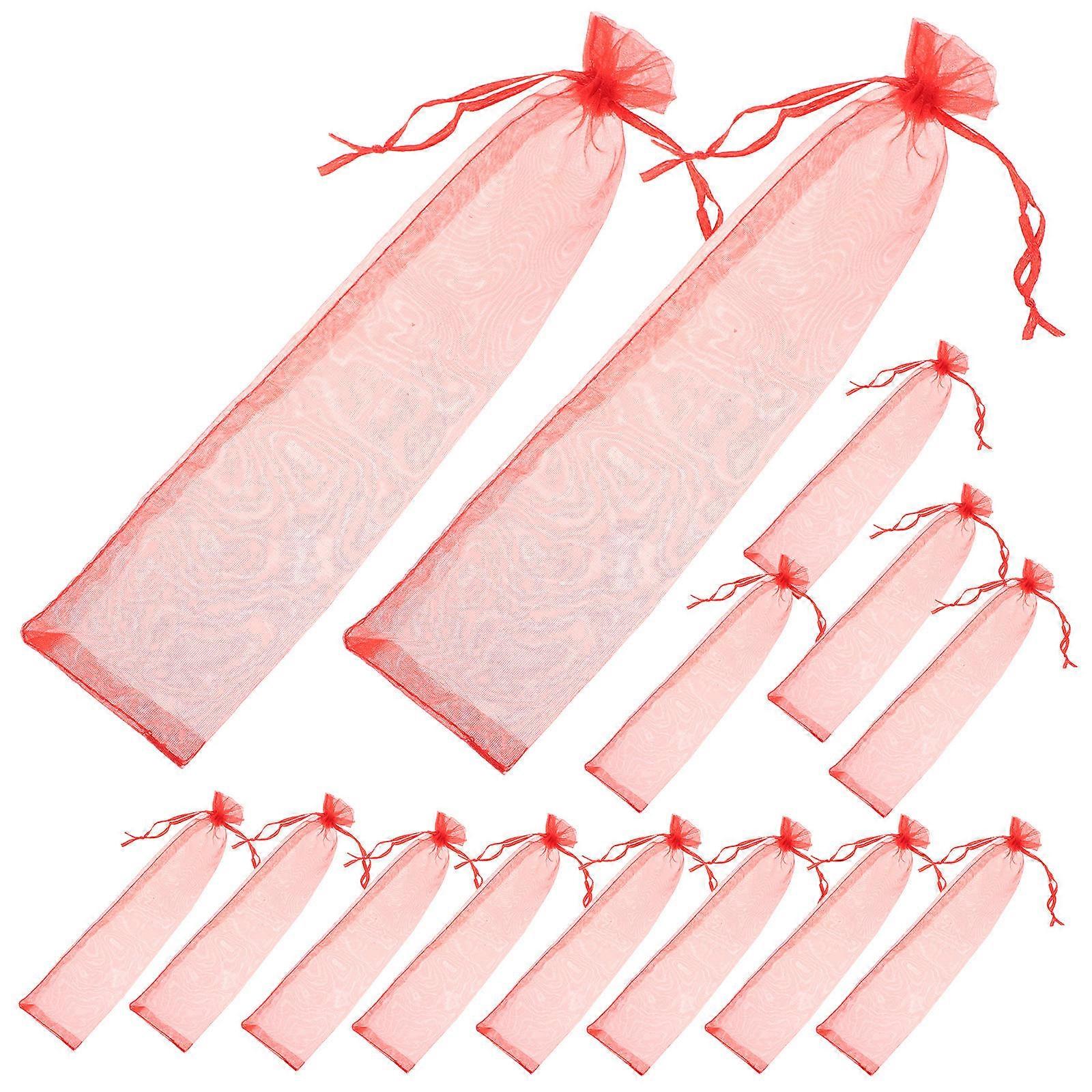 Handheld Fan Pouch Drawstring Fan Bag Protective Packaging Women 50Pcs