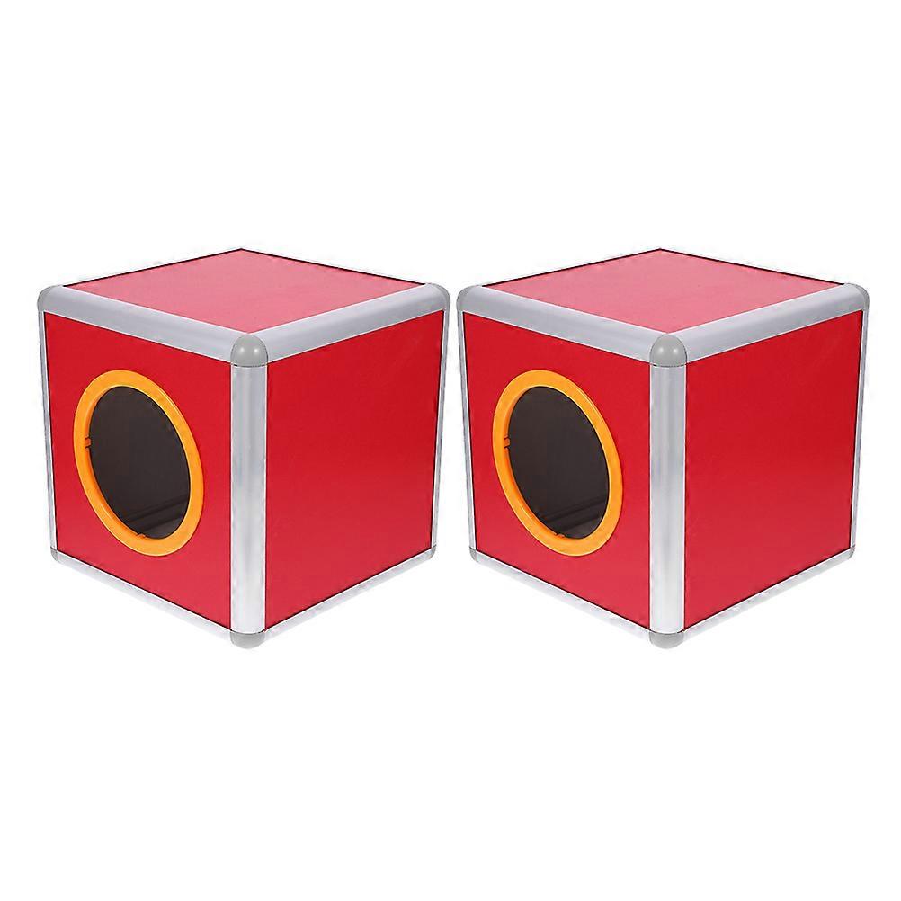 Red Storage Container Raffle Box for Business Ballot Use 2Pcs