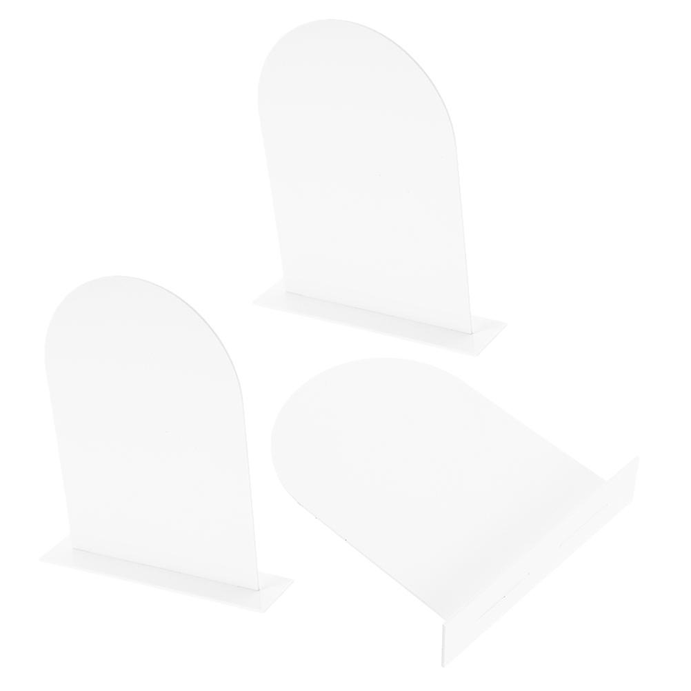 Blank Arch Acrylic Sheets for DIY 3Pcs White Table Sign Holders