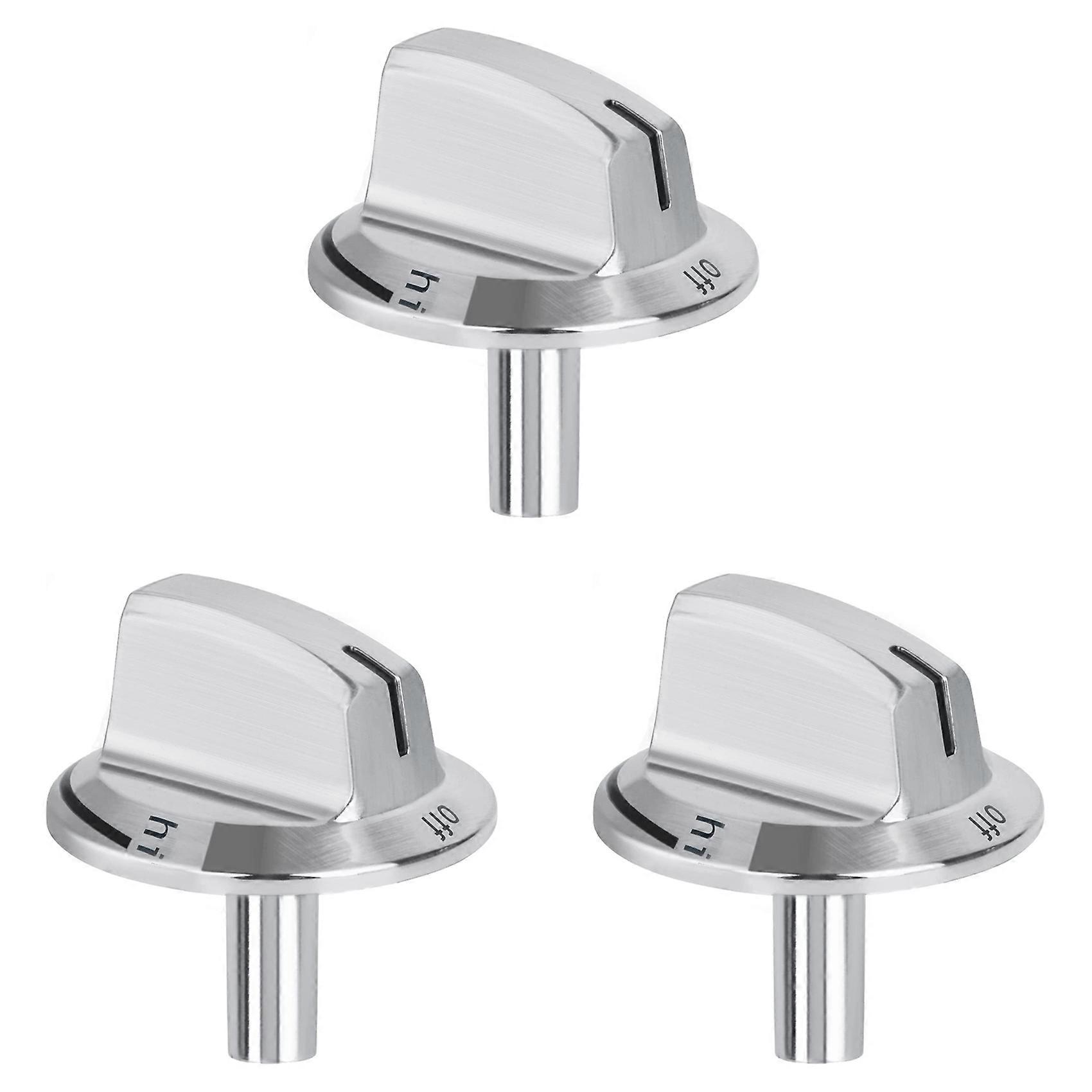 3 PCS Upgrade 5304525746 Long Stem Stove Knobs Replacements, Compatible with Gas Stove Range Oven Knobs