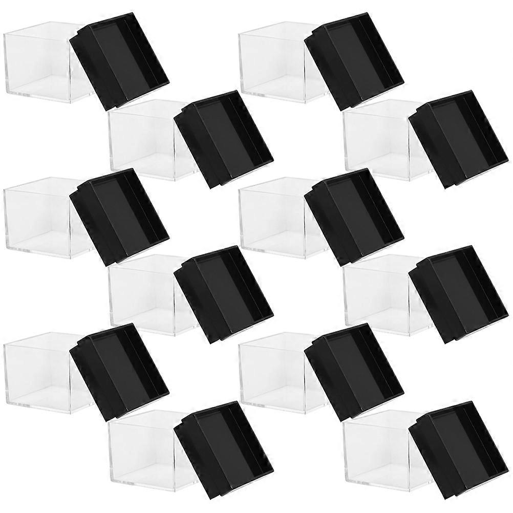 Transparent Mineral Specimen Boxes for Storage Use with 12Pcs Clear Ps Material