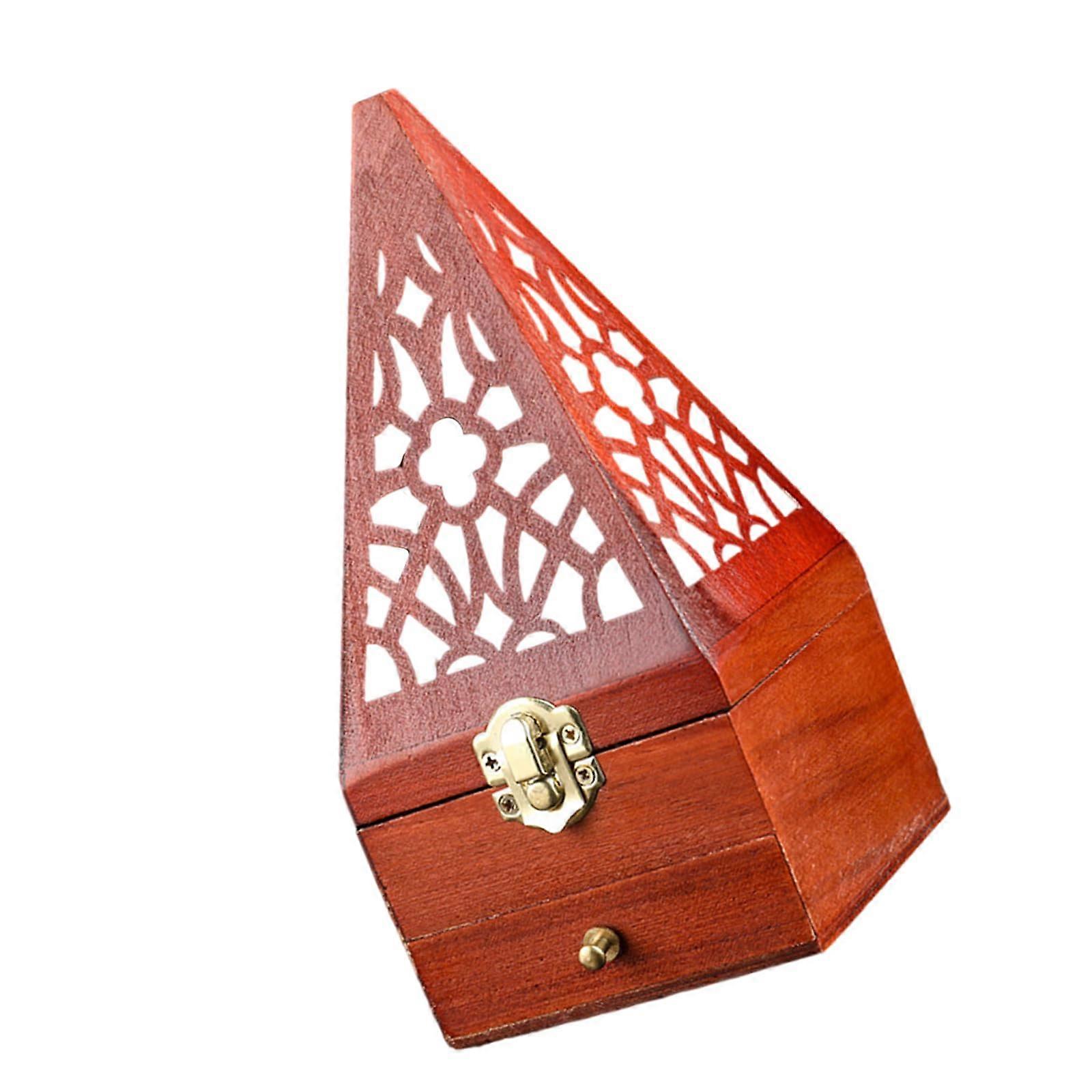 Pine Wood Scented Diffuser Box with Drawer, Elegant Hollow Incense Burner for Home Decor