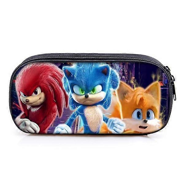 Sonic 2 Printed Pencil Case for Kids and Students B