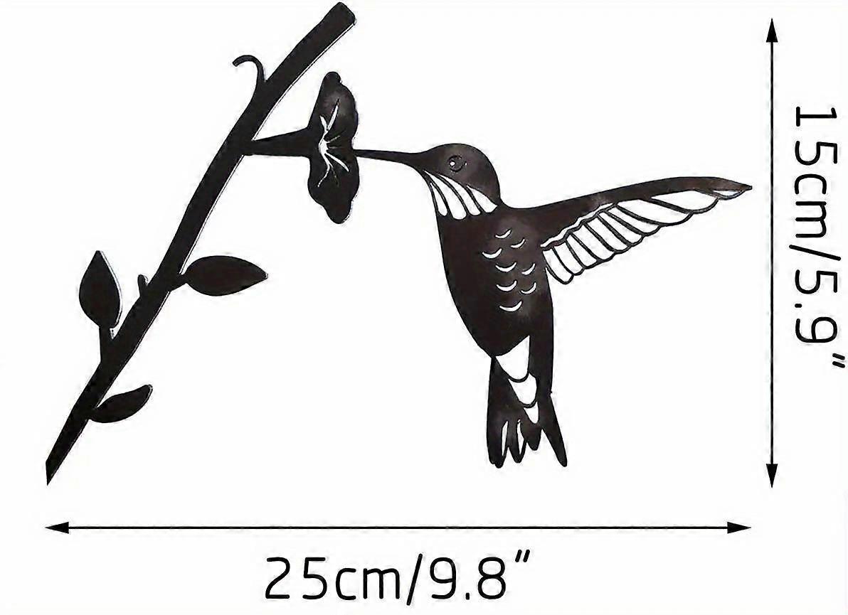 Simulation d'art en m��tal d'arbre, Silhouettes d'oiseaux, ornement de branche d'oiseau, d��coration murale en m��tal pour d��coration de jardin