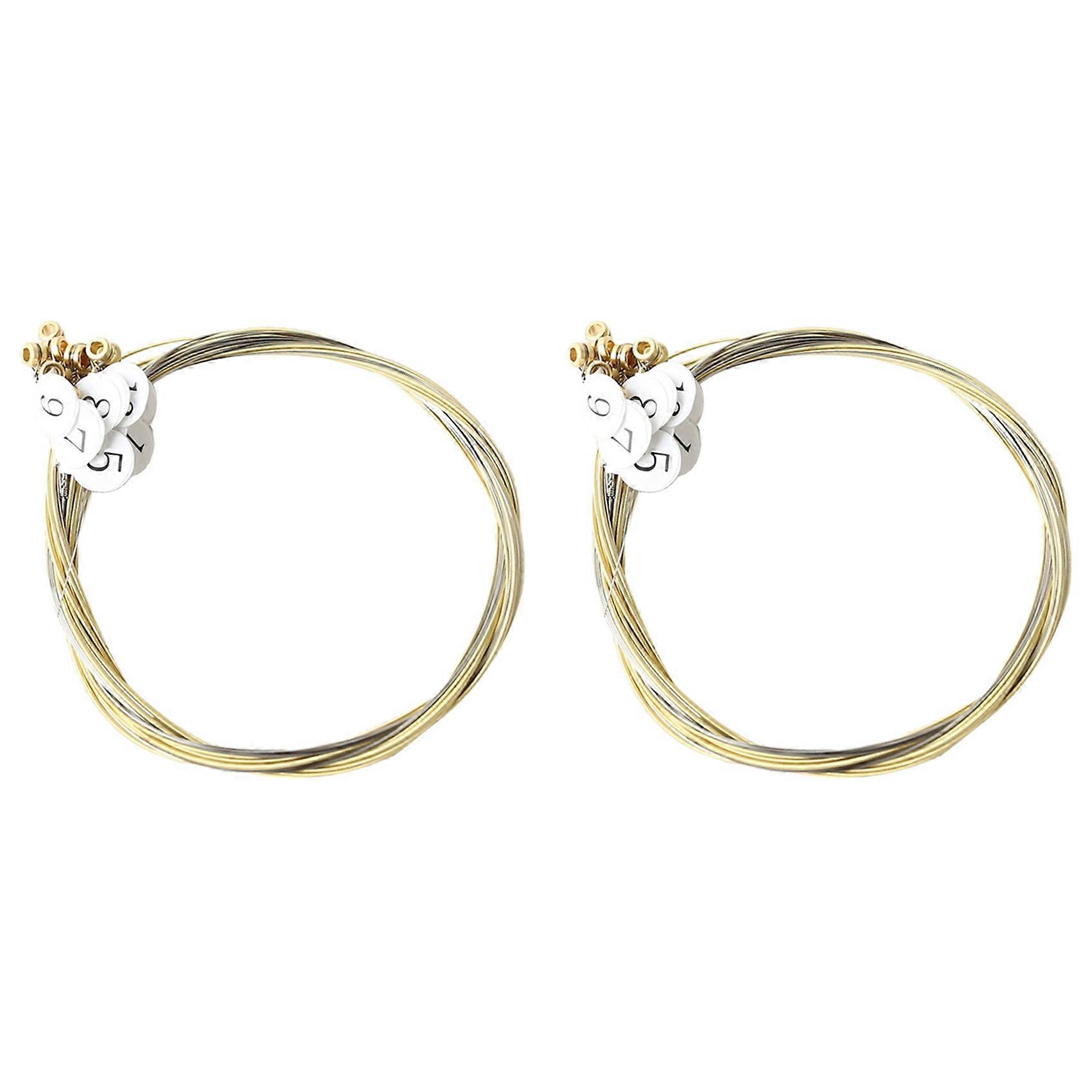 2 Sets of 16 Lyre Harp Strings Replacement Metal String for Lyre Harp