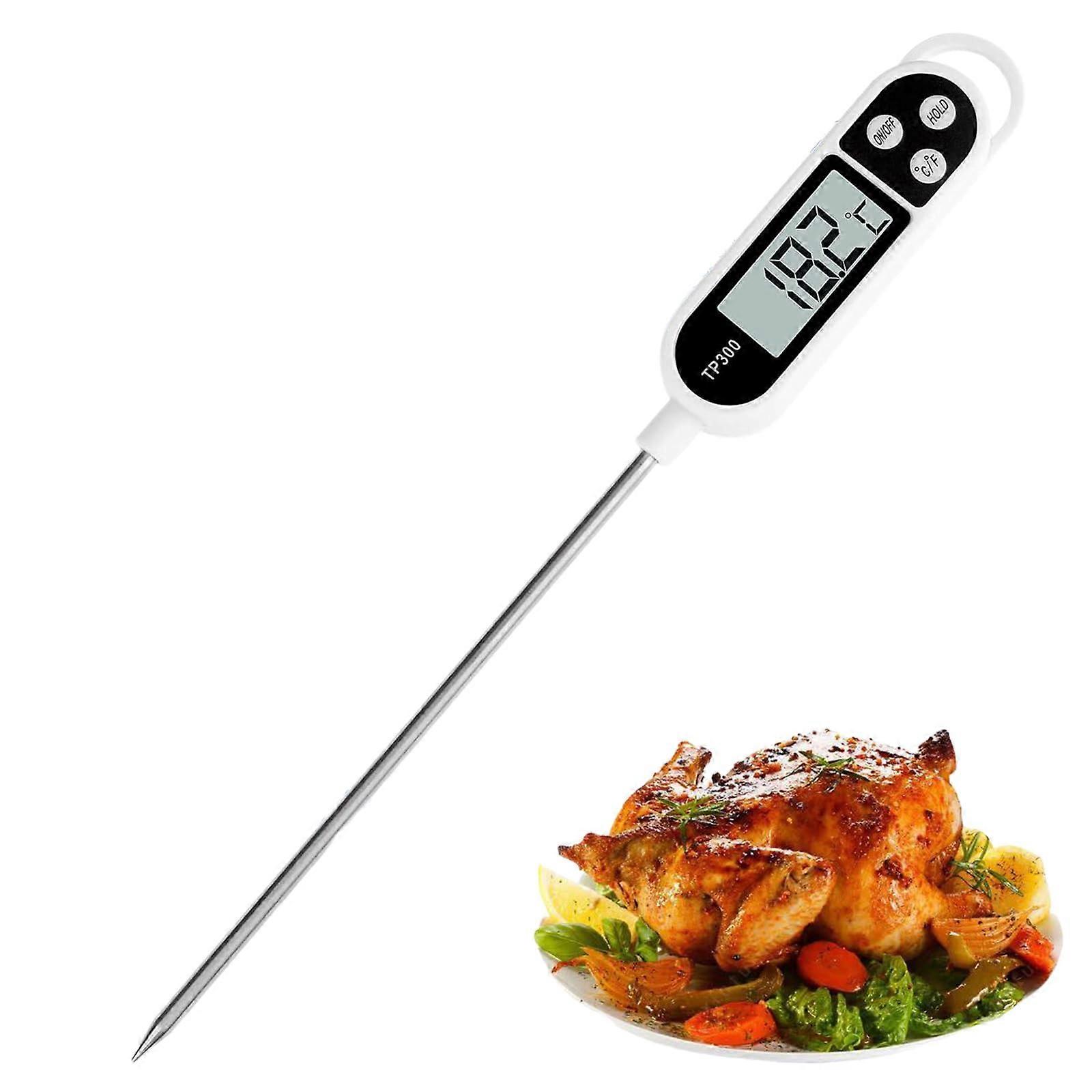 Digital Food Thermometer Instant Read with ExtraLong Probe Large LCD for Kitchen BBQ Cooking