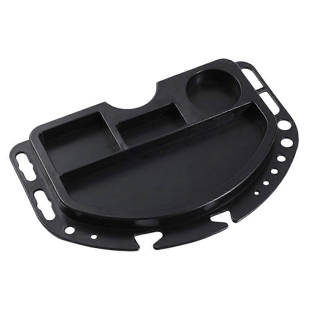 Black Bike Repair Stand with Rotatable Tray for Mechanic Maintenance Rack Perfect for Tool Storage