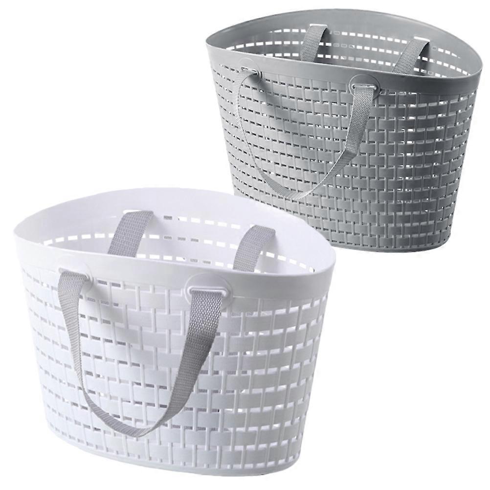Plastic Handheld Basket for Storage Use 2Pcs Bathroom Shower Basket Organizer