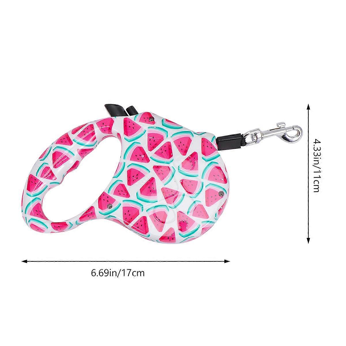 Telescopic Traction Rope for Pet Automatic Dog Leash with Watermelon Pattern