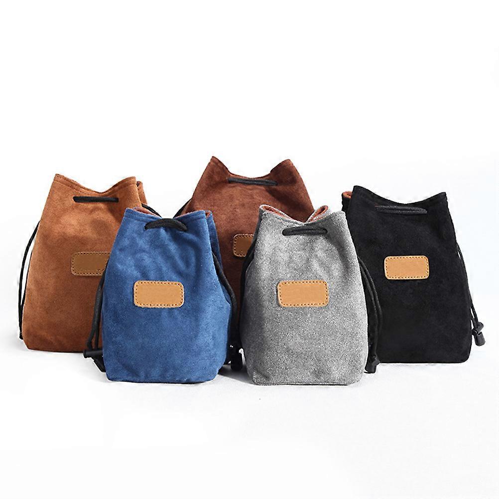 Khaki Camera Bag for Storage Use 1Pcs Single-Lens Reflex Camera Lens Cover