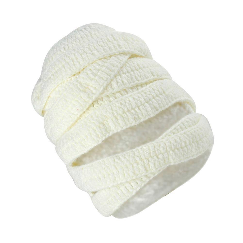 Halloween Hat Mummy Handmade Knitted Patchwork Skull Hat for