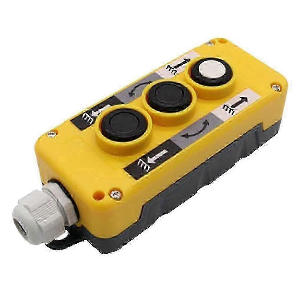 Crane Trailer Hoist Push Button Switch, 3 Button Industrial Remote Control Edition 0617