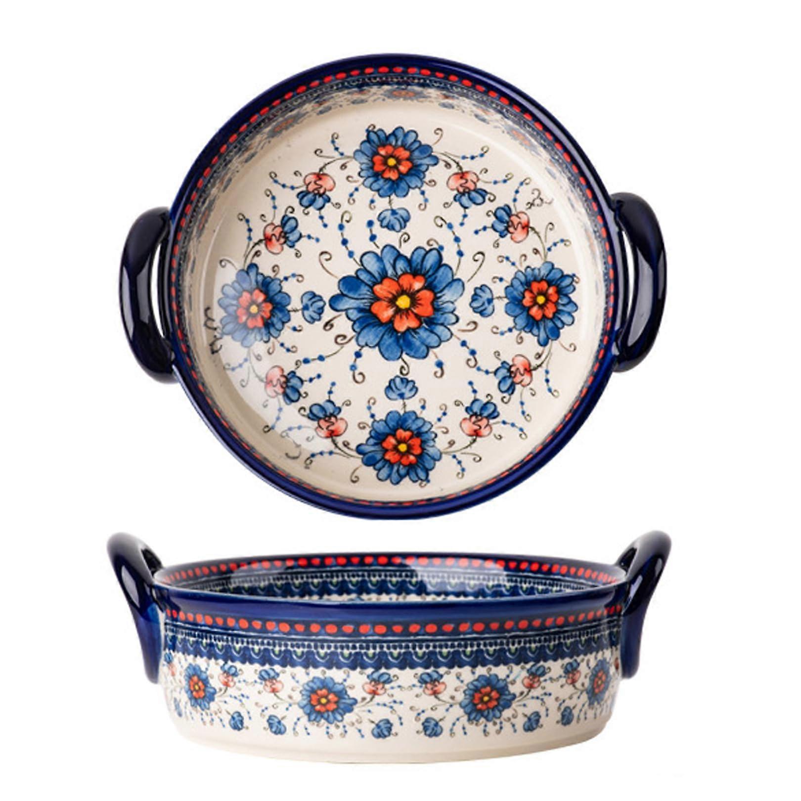 Ceramic Baking Dish Lasagna Pan with Handles Large Rectangular Oven Microwave Dishwasher Safe