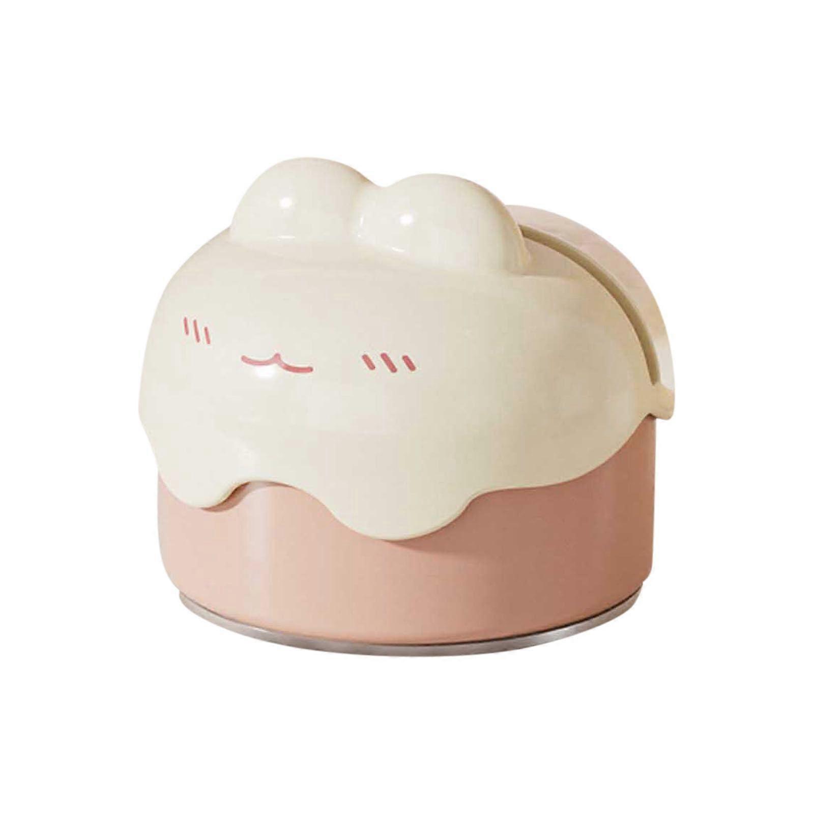 Kitchen Knife Sharpener with Quick Sharpening Stone and Secure Suction Cup Base, Pink 7x6cm