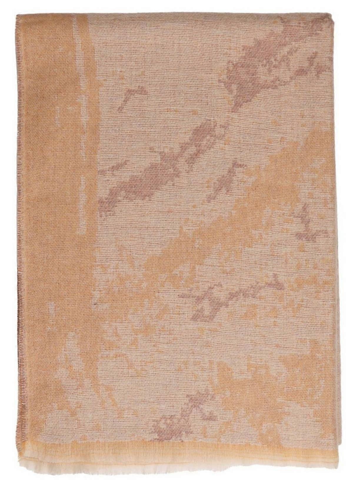 Zelly Muted Abstract Scarf - Caramel Beige