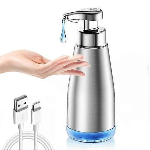 Automatic Soap Dispenser 14oz Stainless Steel Rechargeable Touchless Sensor for Kitchen and Bathroom