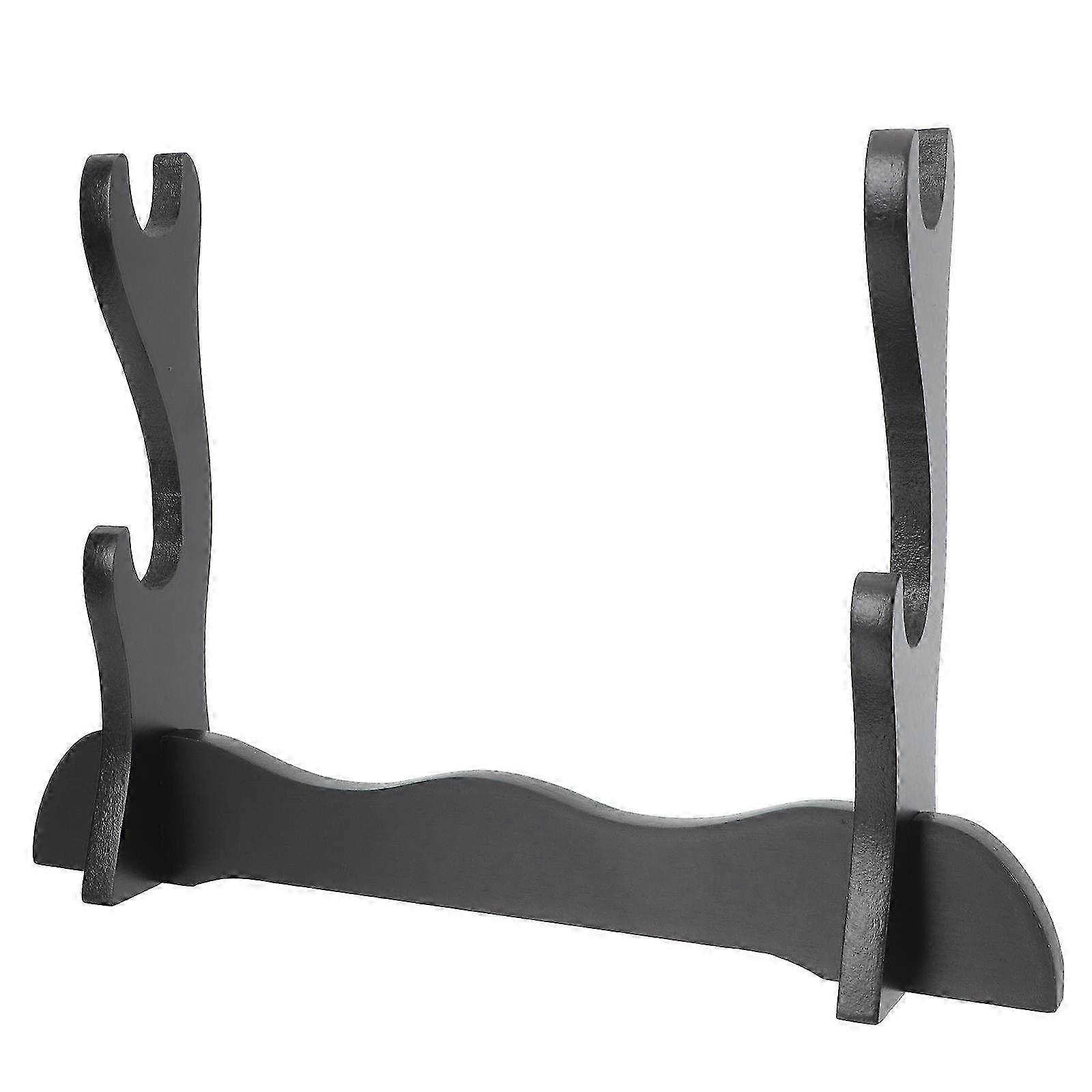 Black Flute Storage Rack Two-Tier Stand for Home Use