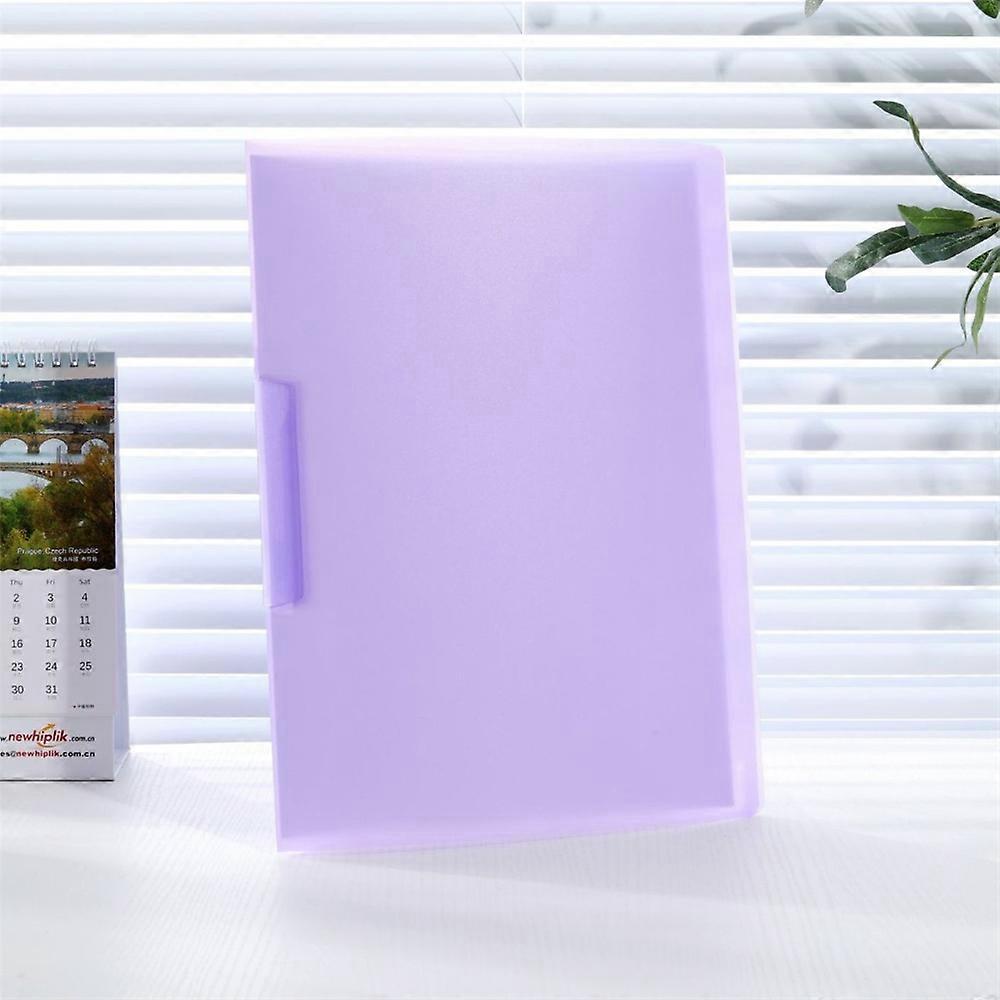 A4 Side Open-buckle PP File Folder Document Display Book Multi-Page Transparent Insert Multifunctional File Bag Stationery