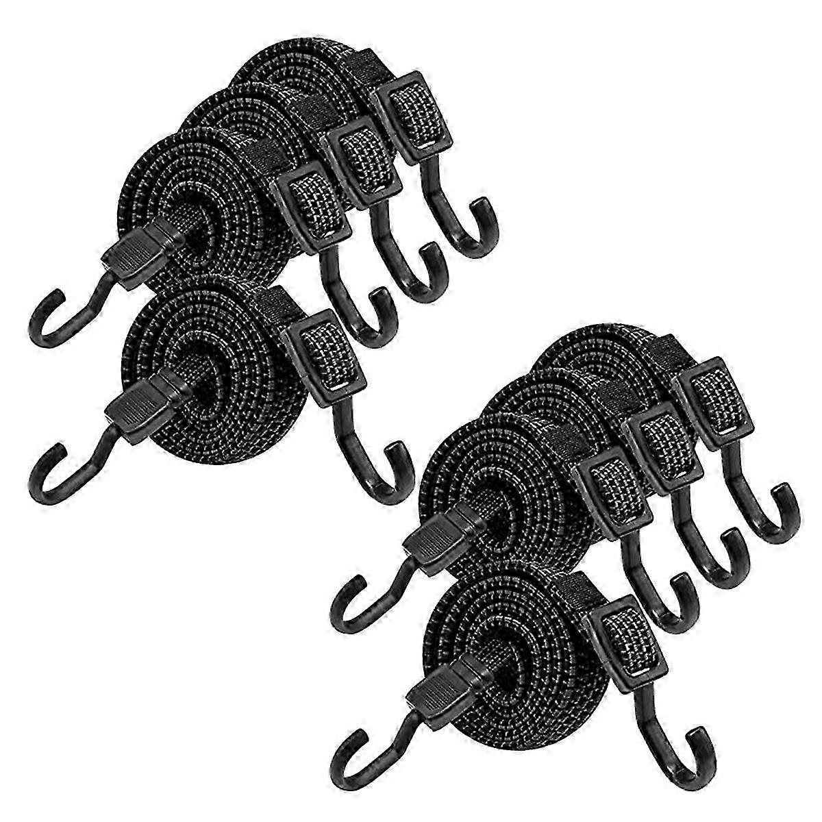 4Pcs Expanders with Hooks, 100cm Elastic Strap for Bicycle Carriers