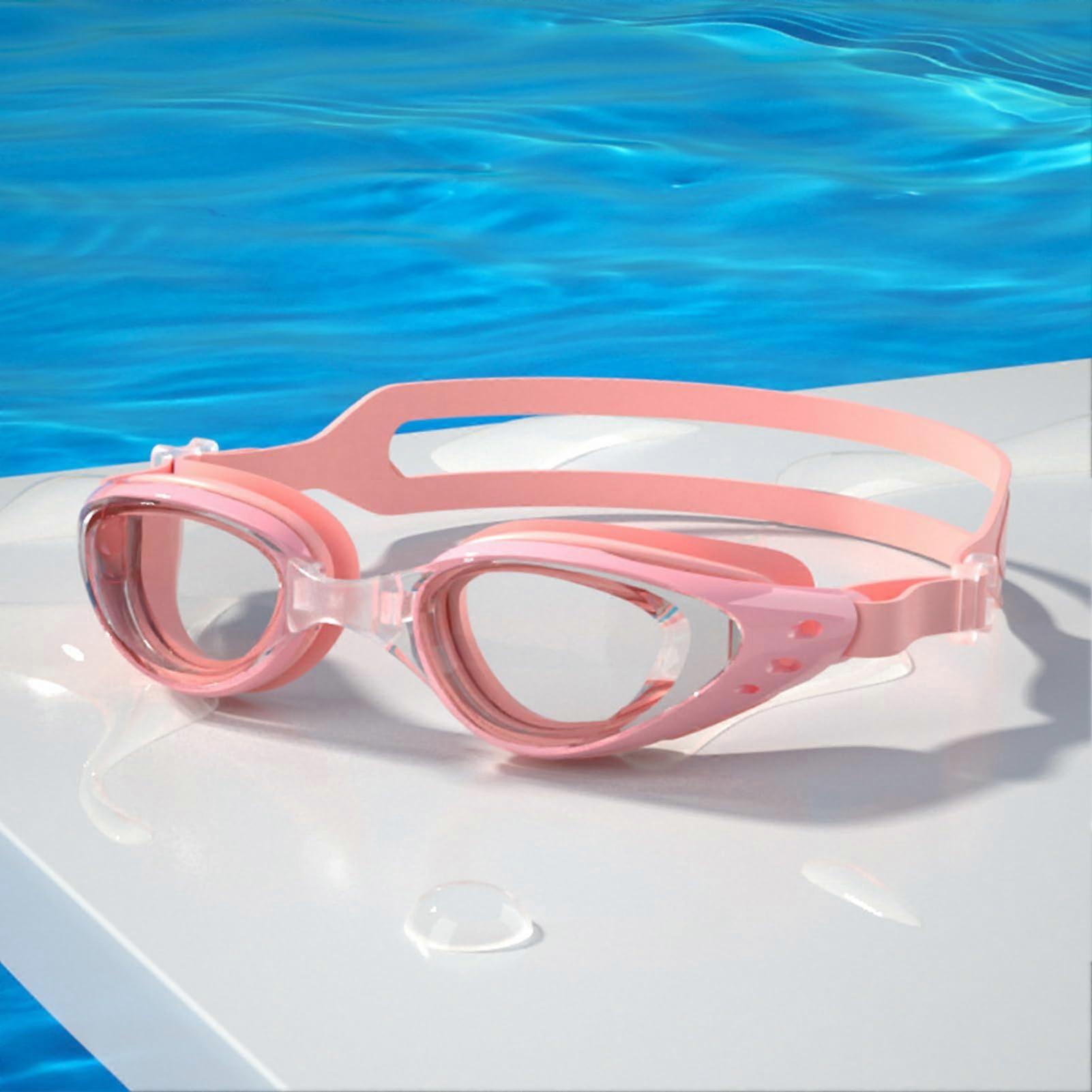 Goggles AntiFog Waterproof LeakResistant Silicone Strap Comfortable Fit Pink