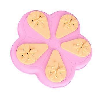 Pet Cats Dog Slow Treat Dispenser Toy Reducing Boredom Help Healthy Smooth Thickened Toy Pet Feeding Accessories  Pink