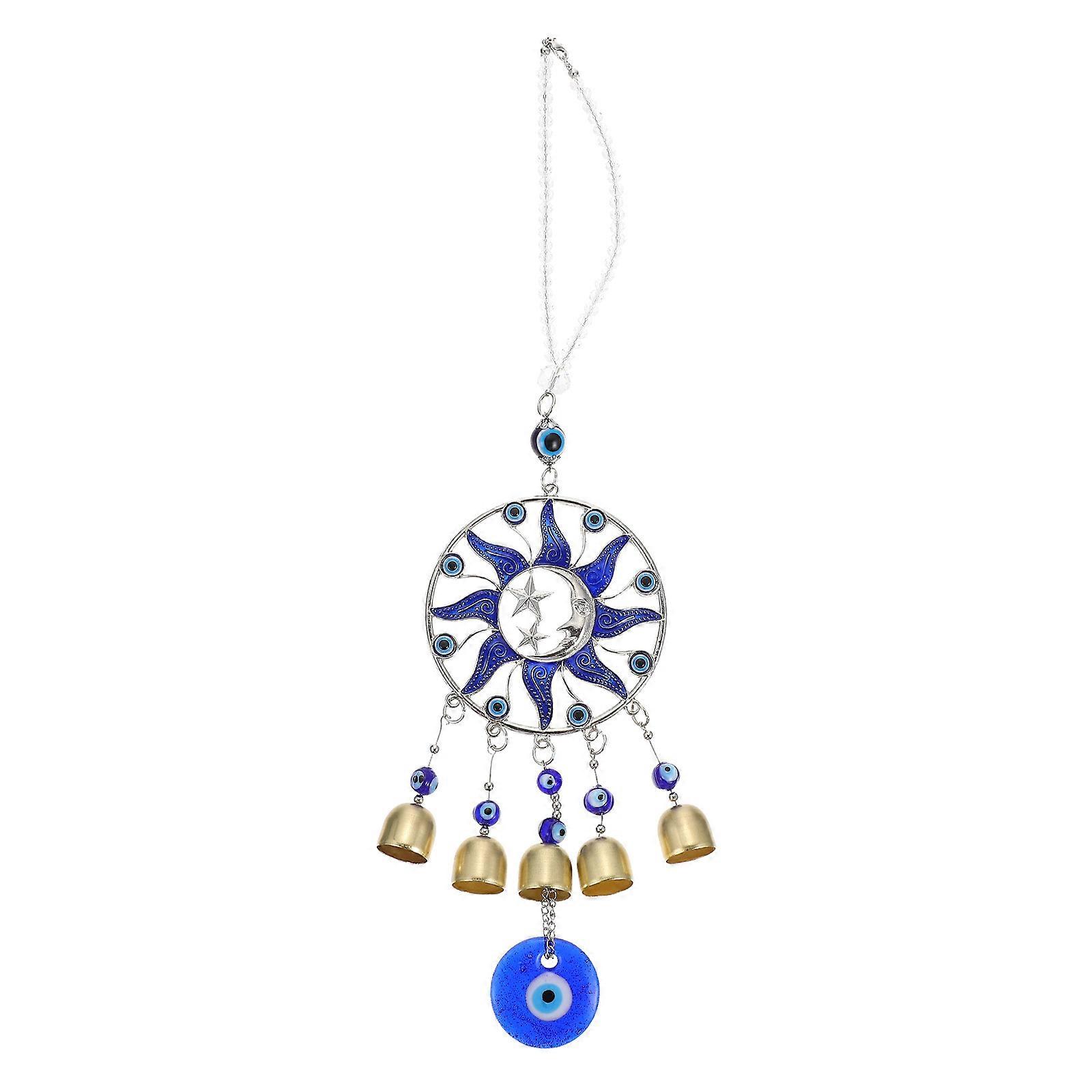 Blue Evil Hanging Alloy Wind Bell Decorative Ornament