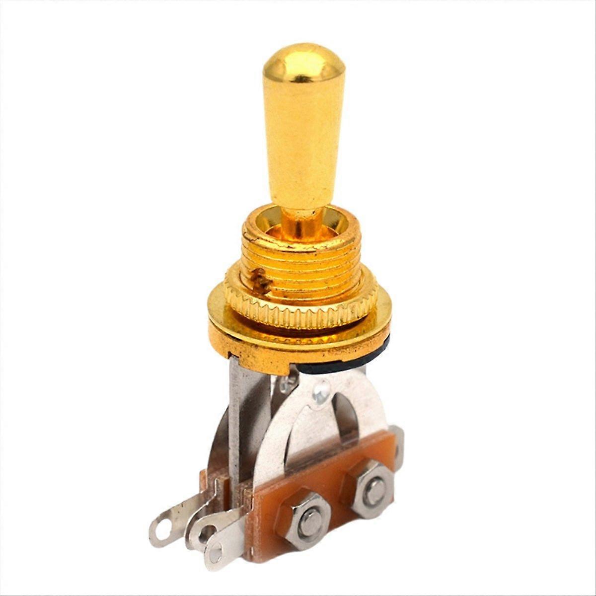 Electric Guitar 3-Way Toggle Switch for Open Shaking Head,Gold