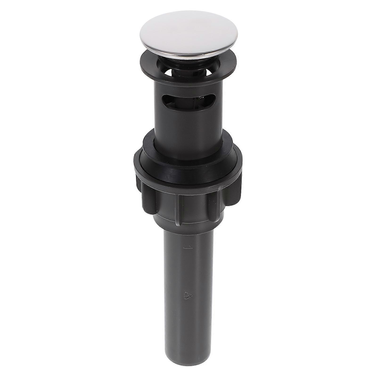 Pop Up Drain Assembly for Sink Drain with Overflow Silver ABS