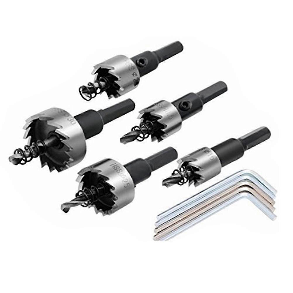Hole Set Drill Bit for Drilling 5Pcs Silver Heavy Duty