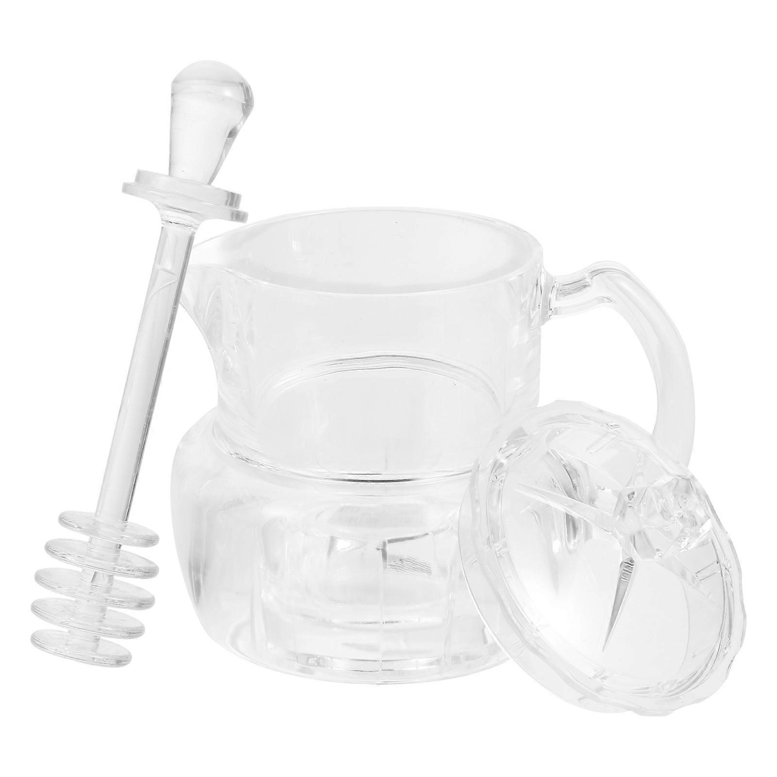 Acrylic Honey Container Transparent Design For Kitchen Helpers Storage 1Set