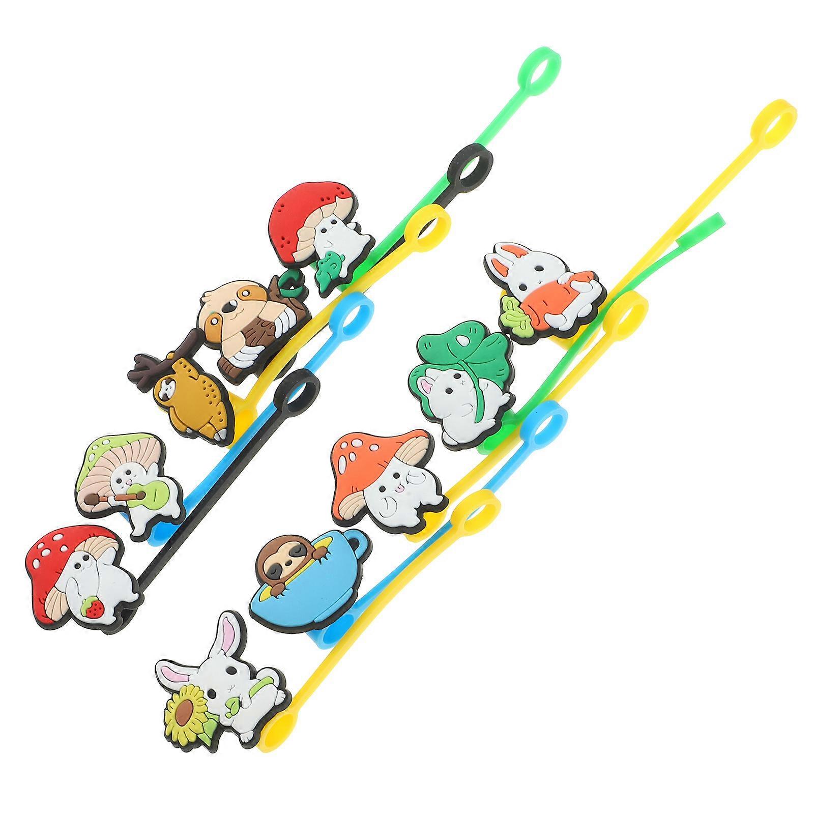 Assorted Color Straw Cover Straw Tips Covers for Protecting 10Pcs