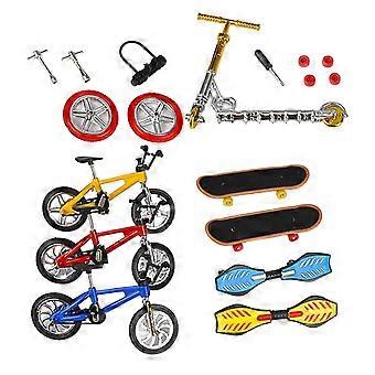 8 pezzi di biciclette da dito, mini monopattini da dito