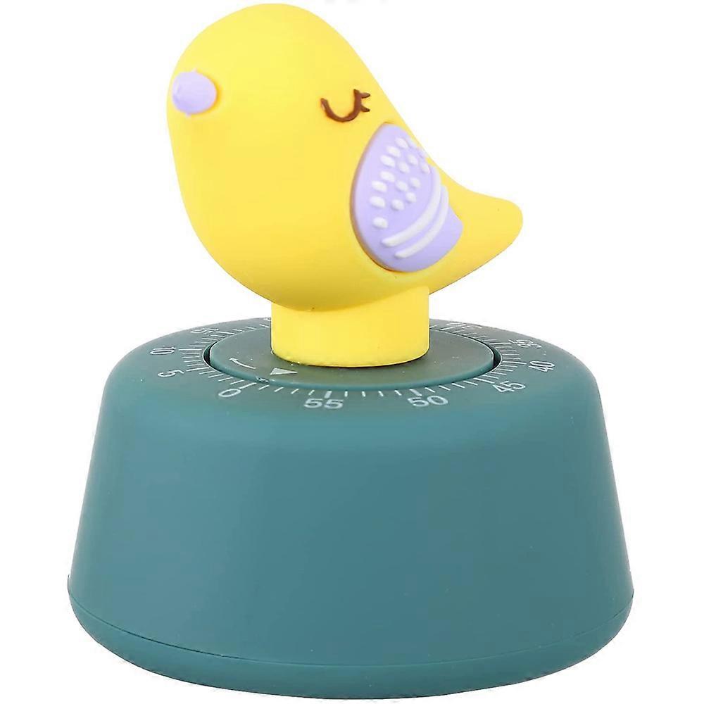 Kitchen Timer Mechanical Egg Figure Countdown Alarm Timer Cooking Learning Work for Home (Yellow)