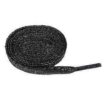 Shiny Flat 1 Pair Laces In Shoe Lace Black