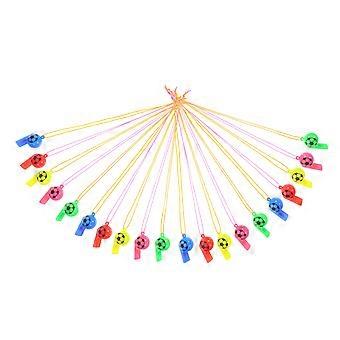 Sports Whistle for Kids Plastic Soccer Training Whistle 24Pcs with Lanyard