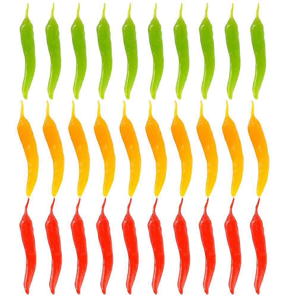Artificial Pepper Small Pepper Models for Decoration 30Pcs Assorted Color