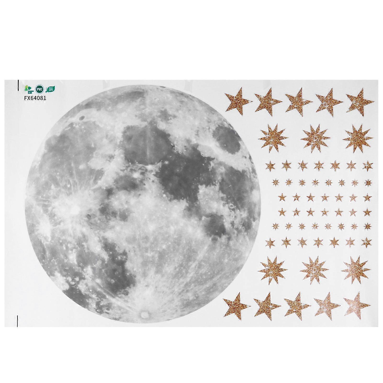 Delicate Wall Sticker for Bedroom with Moon Design